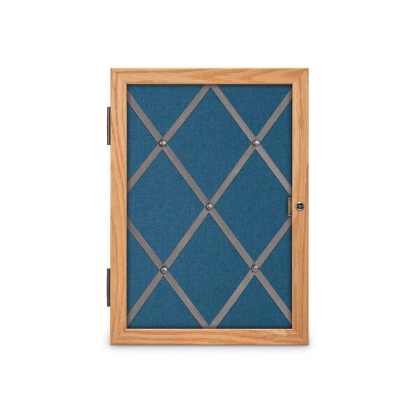 Sliding Door 16" Wood Framed Display Cas, UVDC1649-OAK-SURF